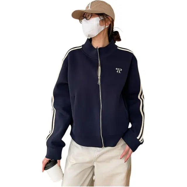 荟萃阁 短款棒球服外套韩系小个子休闲百搭夹克 女款