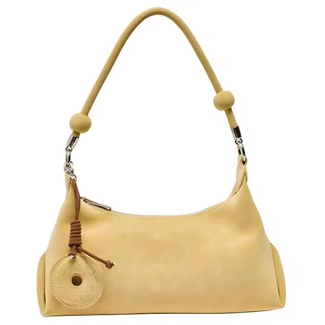 三福 可露丽甜心豆豆串珠设计 人造革 腋下包单肩包 中号 女款 多色