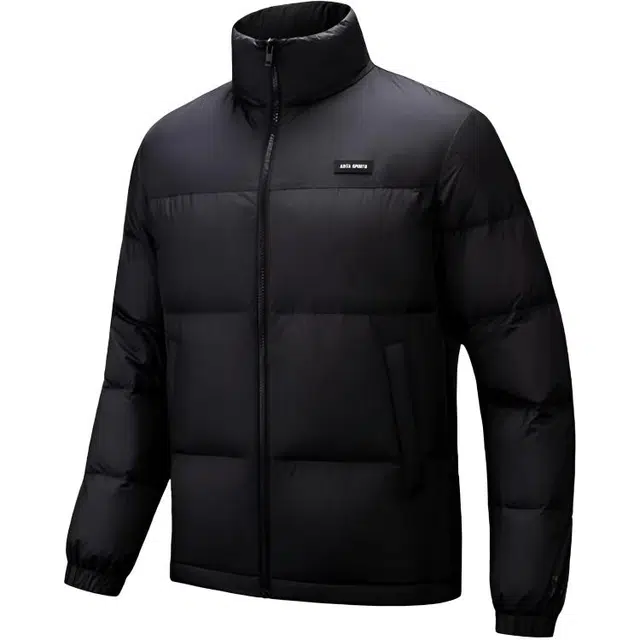 超级安踏 立领拉链休闲简约拼色棉服 男女同款