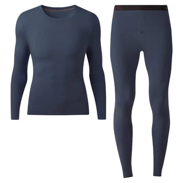 潞优野 高弹柔软舒适莫代尔腈纶秋衣秋裤秋冬打底大码内衣保暖套装 男款