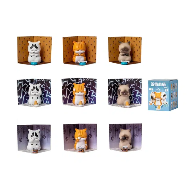 欧伊莲 头疼小猫 有趣可爱惊喜福利橘猫 盲盒类 单个盲盒