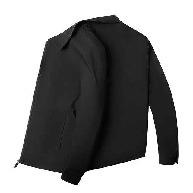 卡丹狄诺 冬季加绒加厚保暖翻领夹克棉衣男轻奢品质纯色百搭中年经典商务休闲行政黑金仿水貂绒外套棉服 男款