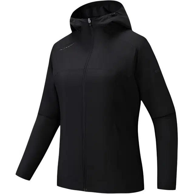 超级安踏 连帽拉链纯色加绒运动夹克外套 女款