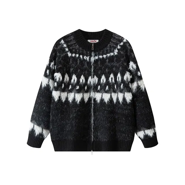 红蜻蜓 潮流百搭休闲修身慵懒外搭学院风针织衫外套 男女同款