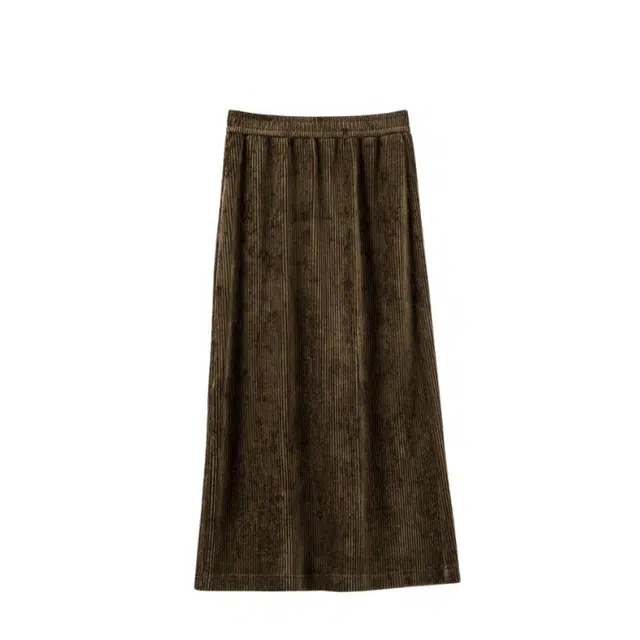 晚白 高腰版型直筒半裙丝绒面料有弹力休闲长裙 女款