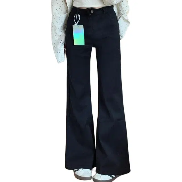 如续 美式复古微喇低腰显瘦百搭阔腿马蹄拖地牛仔裤 女款