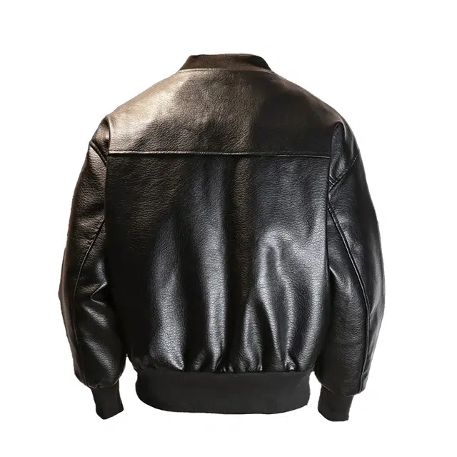 煦加 美式潮流复古简约高街风清爽短款机车皮衣防风棒球领外套宽松舒适时尚百搭皮夹克 男女同款