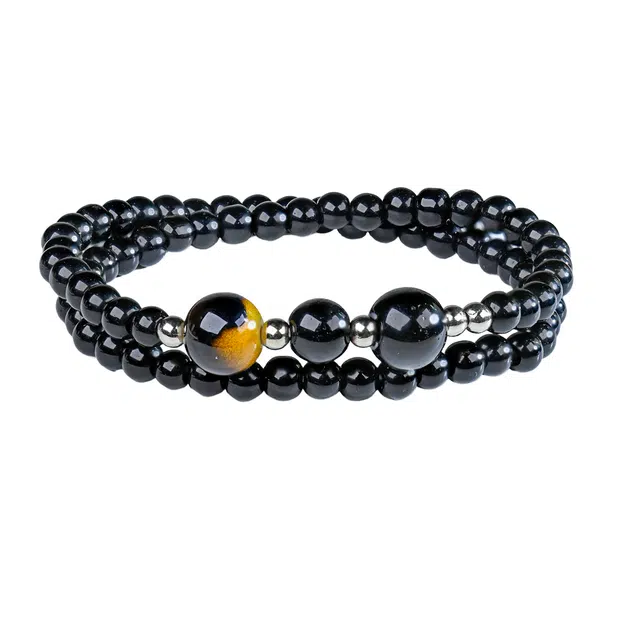 素于 新中式国潮神秘气质时复古好运莲莲招财转运珠叠戴串珠潮流创意小众轻奢百搭 黑檀 手串 男女同款情侣款