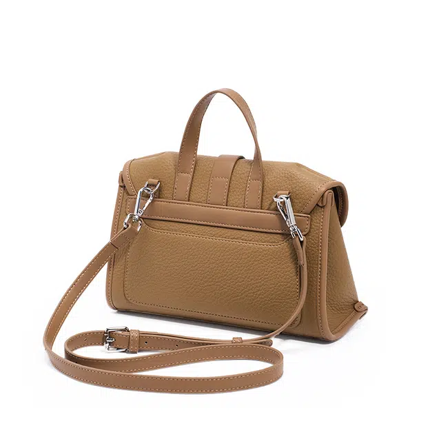 老人头 秋冬简约设计高级质感百搭便携高颜值潮流复古优雅实用通勤休闲约会单肩包手拎包手提包 牛剖层革 斜挎包 女款 多色