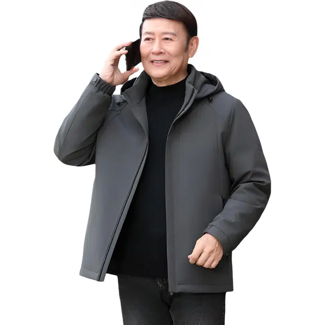 雅鹿 户外运动防风防水商务休闲装轻奢保暖抗风防寒外套羽绒服 男款