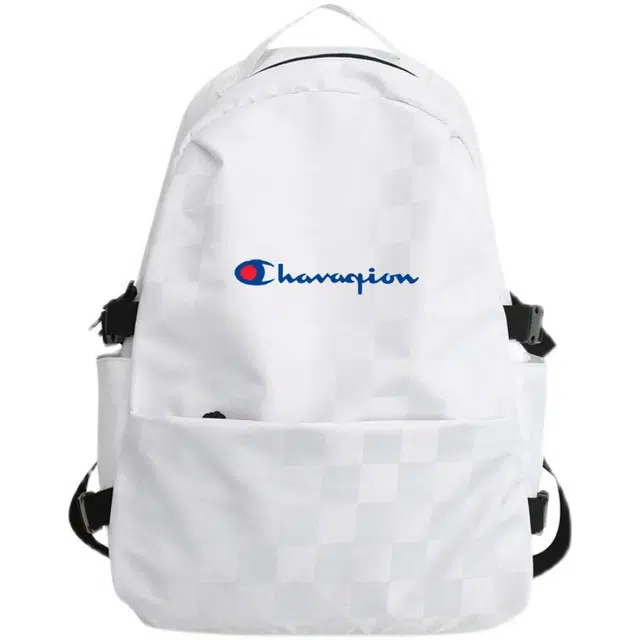 米囹 小清新个性书包 轻盈减负 双肩包 大号 白色