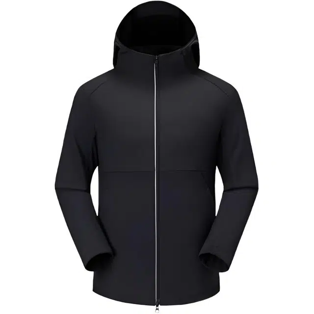 超级安踏 连帽拉链纯色加绒休闲夹克外套 男款