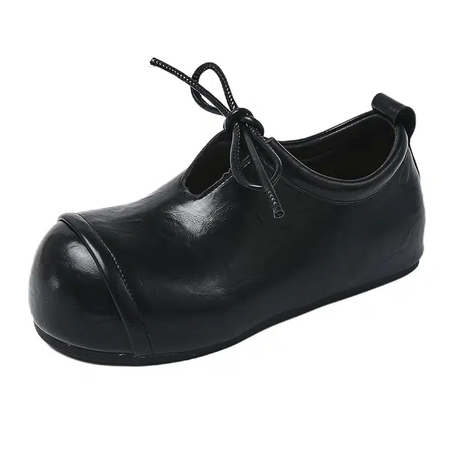 拾伍象 复古内增高百搭系带圆头舒适小皮鞋 玛丽珍鞋 女