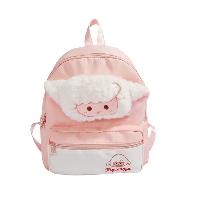 泰格奴 小清新可爱时尚潮流百搭 尼龙布 双肩包 常规 女款 粉色