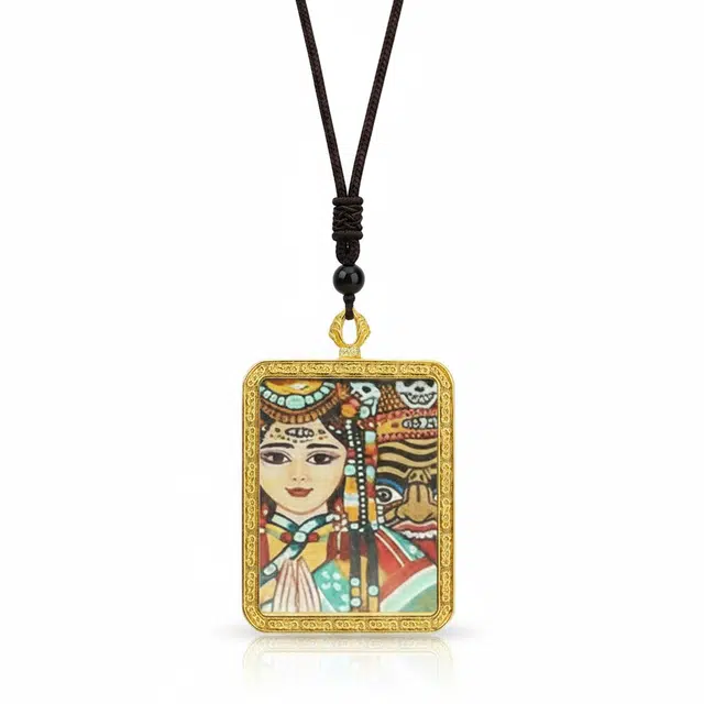 【天官赐福 】 玉临门 新中式 国风扎基拉姆前世今生 招财纳福 财源滚滚 小众百搭高级感 黑檀 木作项链 男女同款情侣款