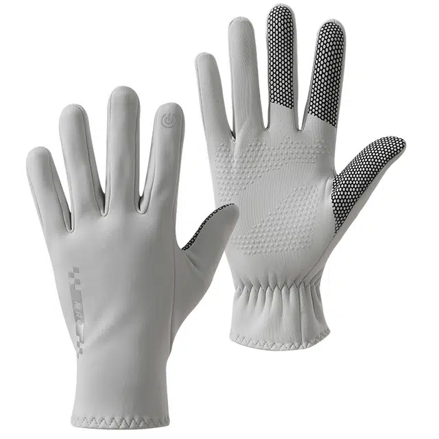 南极人 冬季骑行电动车开车防滑户外运动跑步防风御寒防泼水触屏防寒 加绒 保暖手套 女款