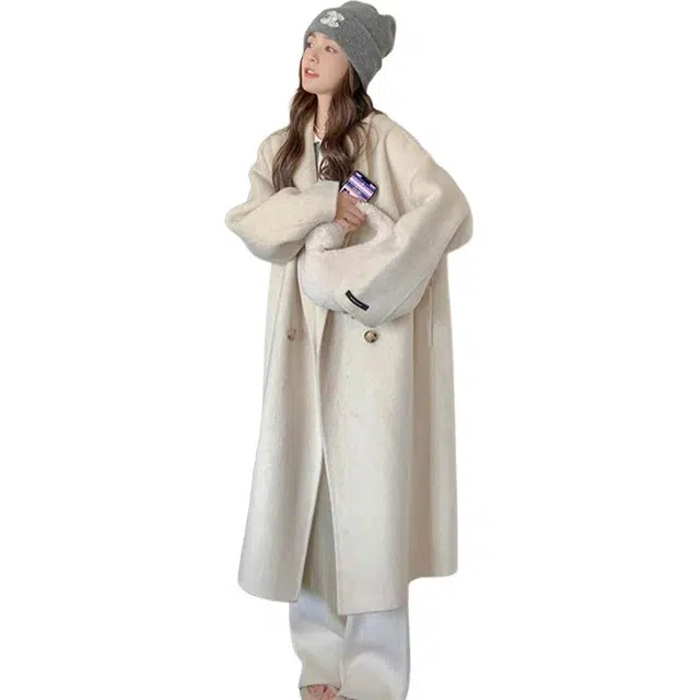 纤丝鸟 高级感气质时尚显瘦遮肉韩系温柔风外套大衣 女款