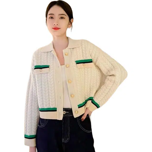 纤丝鸟 小香风宽松法式洋气小众设计优雅气质截短外套 女款