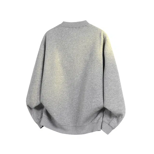 火火兔 美式分割设计弧形解构螺纹线条拼接硬挺宽松显肩宽大码可穿打底衫高级感潮牌运动通勤无性别主义秋冬套头长袖卫衣 男女同款