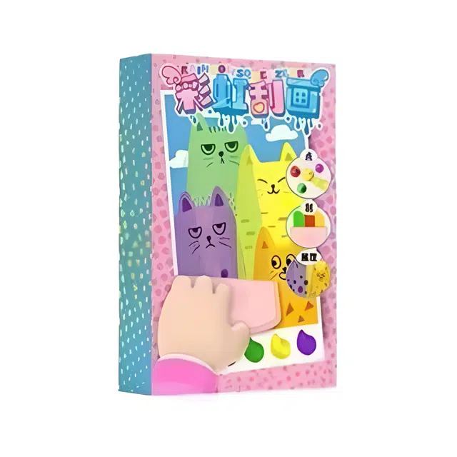 愉跃猫 彩虹刮画彩虹点彩刮刮画 锻炼创造能力 手工制作工具彩纸配件