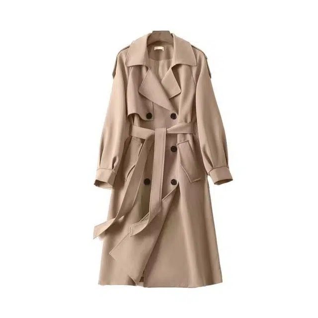 纤丝鸟 时尚简约外套女气质小个子高级感年休闲英伦风大衣 女款