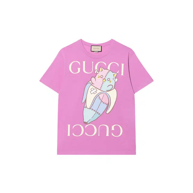 GUCCI Cartoon Cat Rainbow T-Shirt