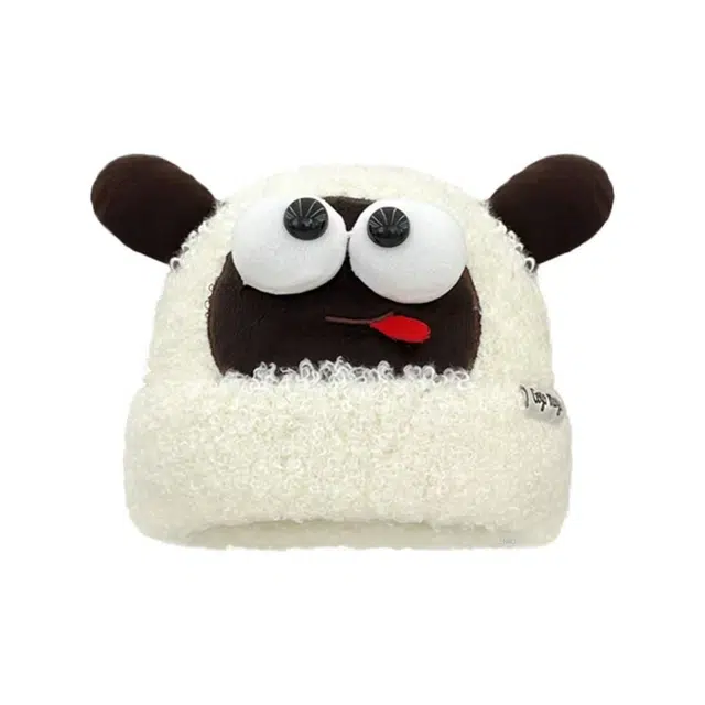 恩僾德 可爱卡通毛绒针织帽女冬季加绒加厚保暖防寒护耳小众高颜值学生搞怪毛线冷帽 聚酯纤维 绒线帽 男女同款情侣款