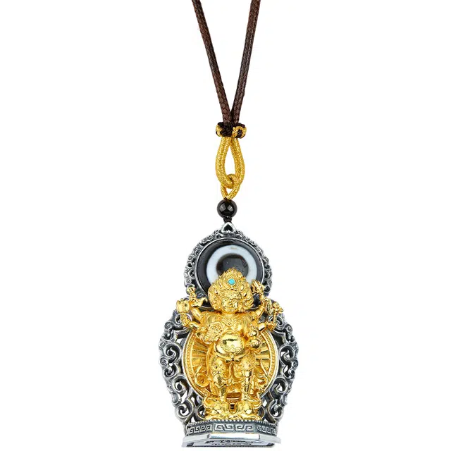 布达拉宫 白依怙主一眼天珠羊眼寄祥存储美好心意珍宝满地 玛瑙 吊坠 男女同款情侣款
