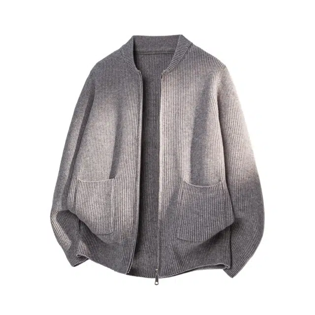 加荣 美式老钱风慵懒风宽松设计感松弛感穿搭休闲百搭圆领针织衫 男女同款