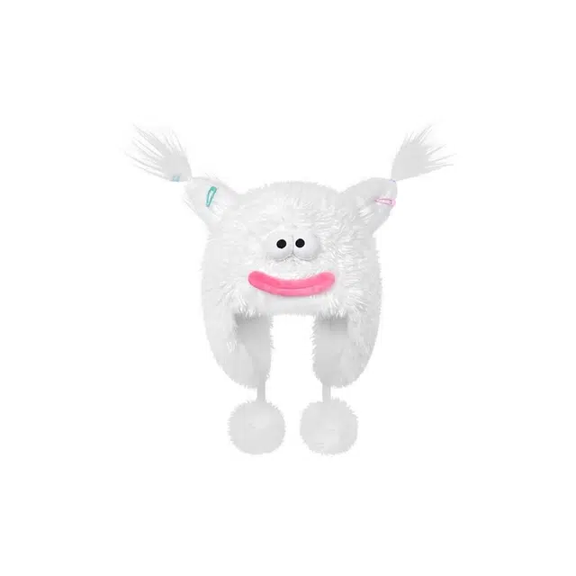 恩僾德 日系可爱大嘴萌丑搞怪保暖护耳显脸小防寒加厚套头潮 聚酯纤维 帽子 男女同款情侣款