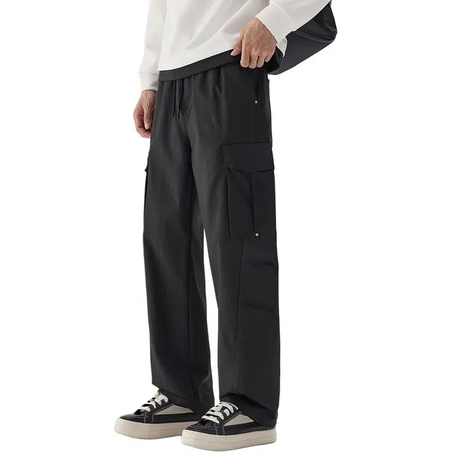 协协乐 户外高街美式潮牌宽松直筒阔腿垂坠感百搭休闲运动工装裤 男款