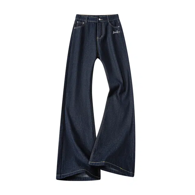 布客行 显高显瘦重工原牛美式复古水洗废土风宽松直筒垂感休闲百搭纯色弯刀阔腿基础款舒适亲肤经典牛仔裤 男女同款