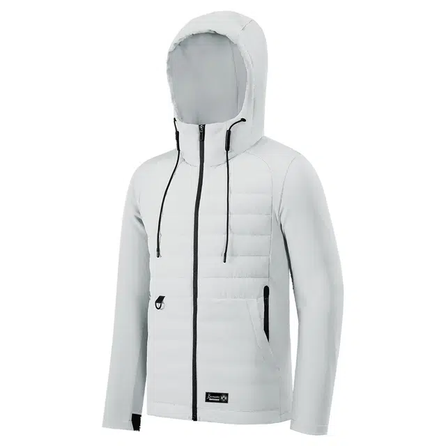 普鲁士多特蒙德 简约基础款拼接设计独特轻薄开衫拉链外套便携户外休闲运动保暖防风防泼水高级感连帽棉服 男女同款