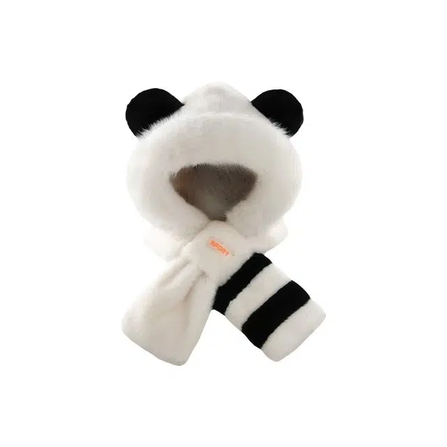 恩僾德 小众百搭高颜值防风防寒加绒保暖显脸小毛绒 聚酯纤维 斗篷帽 男女同款情侣款