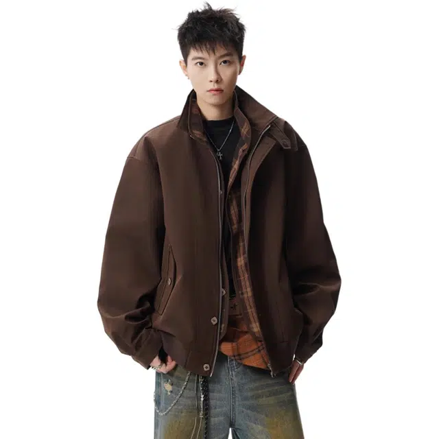 DEAR BETSY Cleanfit Plaid Cotton Jacket