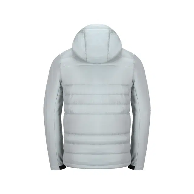 普鲁士多特蒙德 简约基础款立体剪裁拼接设计独特轻薄开衫拉链外套便携户外休闲运动保暖防风防泼水高级感连帽棉服 男女同款