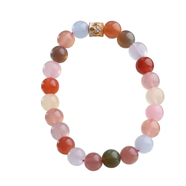 布达拉宫 细糯如玉多巴胺的快乐一步到位财尊 玛瑙 手串 男女同款情侣款