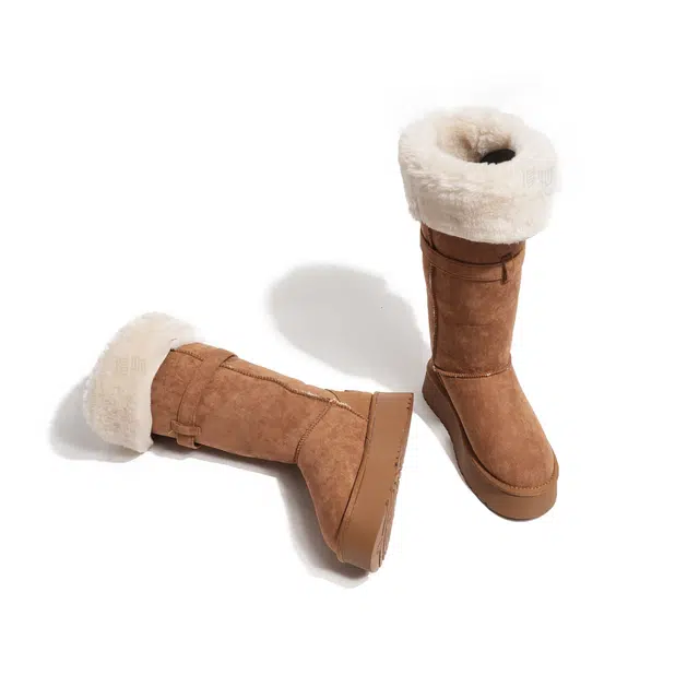 保暖耐磨减震 时尚百搭舒适日常之选 高筒 雪地靴 女款 经典驼色