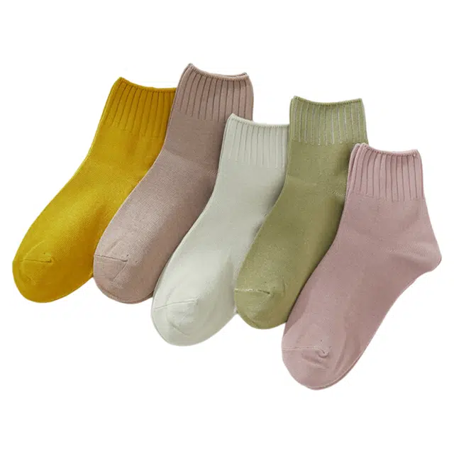 潞优野 高品质防臭透气不掉跟新疆长绒棉柔软舒适百搭百穿运动纯色袜子秋冬季短袜 女款