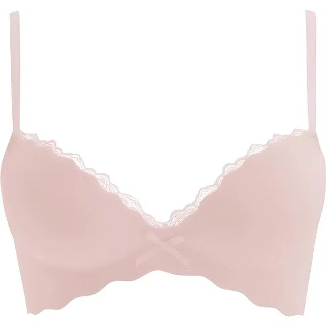 慕梵度 无钢圈无痕内衣小胸香蜜聚拢加厚平胸显大性感上托蕾丝边胸罩文胸 女款