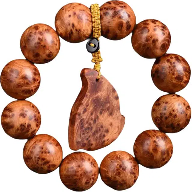 得笙陌 爆满瘤疤雀眼老料高油性收藏品文玩佛珠 崖柏 木作手串 男女同款情侣款