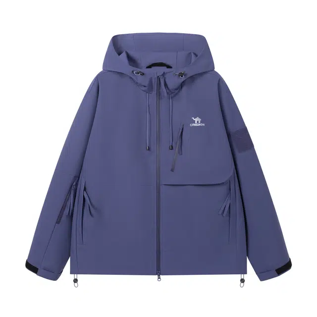 领航骆驼 美式简约基础款潮流拉链设计感纯色下摆帽子可调节通勤百搭显瘦时尚休闲夹克   男女同款