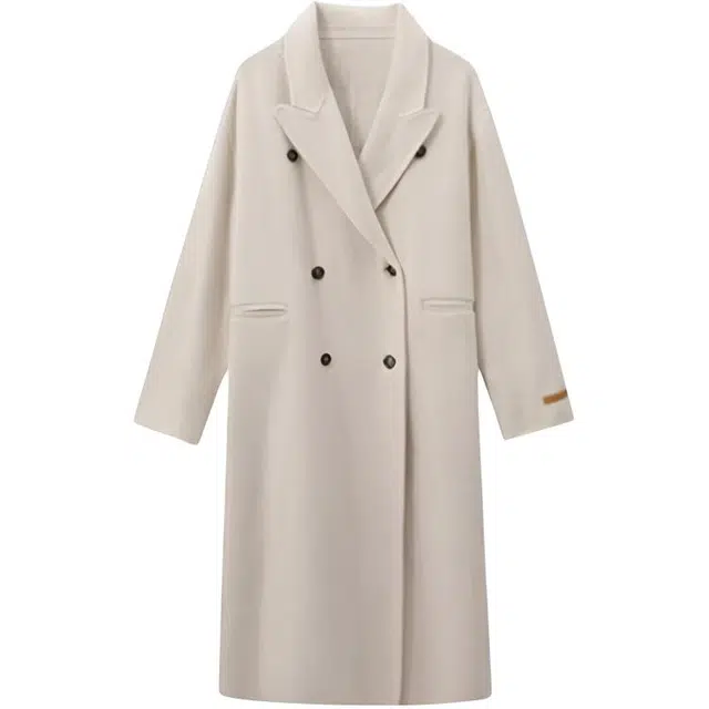 苏九儿 气质优雅中长款呢子简约百搭加厚毛呢大衣 女款