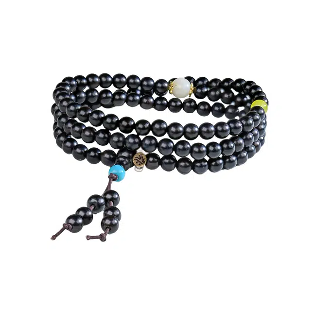 素于 八大守护神新中式国潮文玩禅意佛珠招财纳福考试考研上岸转运叠戴十二生肖幸运念珠#好运 檀木 木作手串 男女同款情侣款