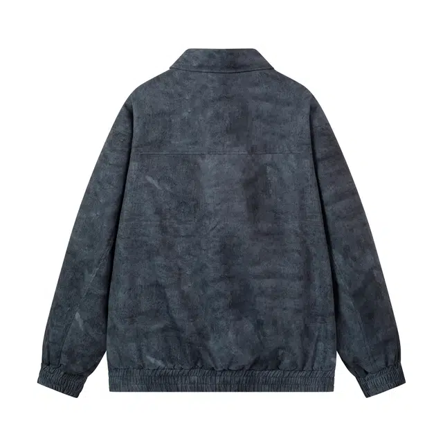 领航骆驼 无性别主义美式复古高街斜纹扎染做旧设计感翻领宽松休闲防风飞行员单排扣   夹克  男女同款