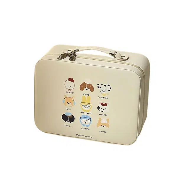 艾情草之恋带镜子手提化妆包可爱 都市简约便携防水