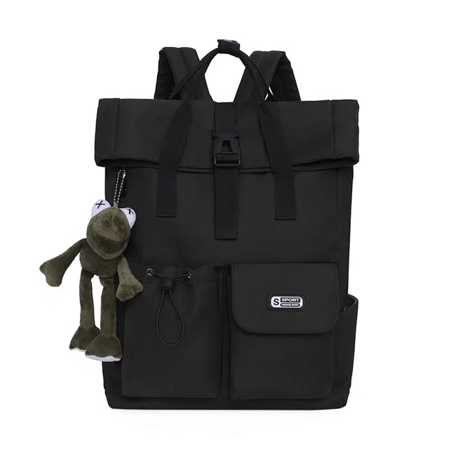 揽月 韩版潮酷大容量通勤百搭 尼龙 双肩包 常规 男女同款情侣款 多色