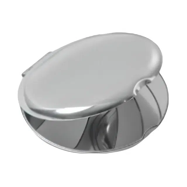 娇雪菲 铝制圆形迷你化妆镜 双面随身携带折叠梳妆小镜子便携学生宿舍手持公主镜