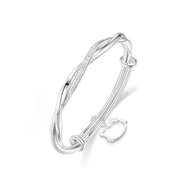 郁馨 莫比乌斯幸福缠绕爱意交织招财转运小猫 简约百搭叠戴温柔小众设计高级轻奢约会告白甜蜜饰爱一生#好运 合金 手镯 女款