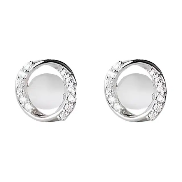 【S925银针|养耳洞】 极昼 轻奢闪耀镶钻简约个性高级感设计 气质优雅高颜值时尚百搭 睡觉免摘防过敏耳饰 锆石 耳钉 男女同款情侣款